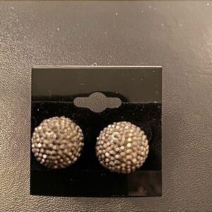💗 Gunmetal Disco Ball Earrings NEW